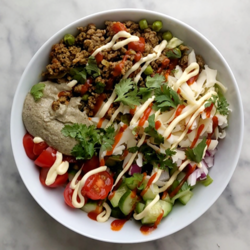 Keto Indian Beef Kheema Bowl